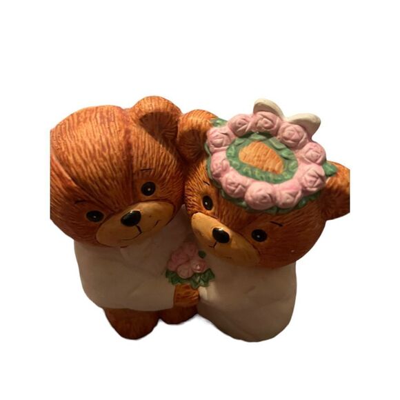Enesco Bride & Groom Bear Cake Topper Wedding Couple Figurine Size 6" bank - Picture 5 of 10